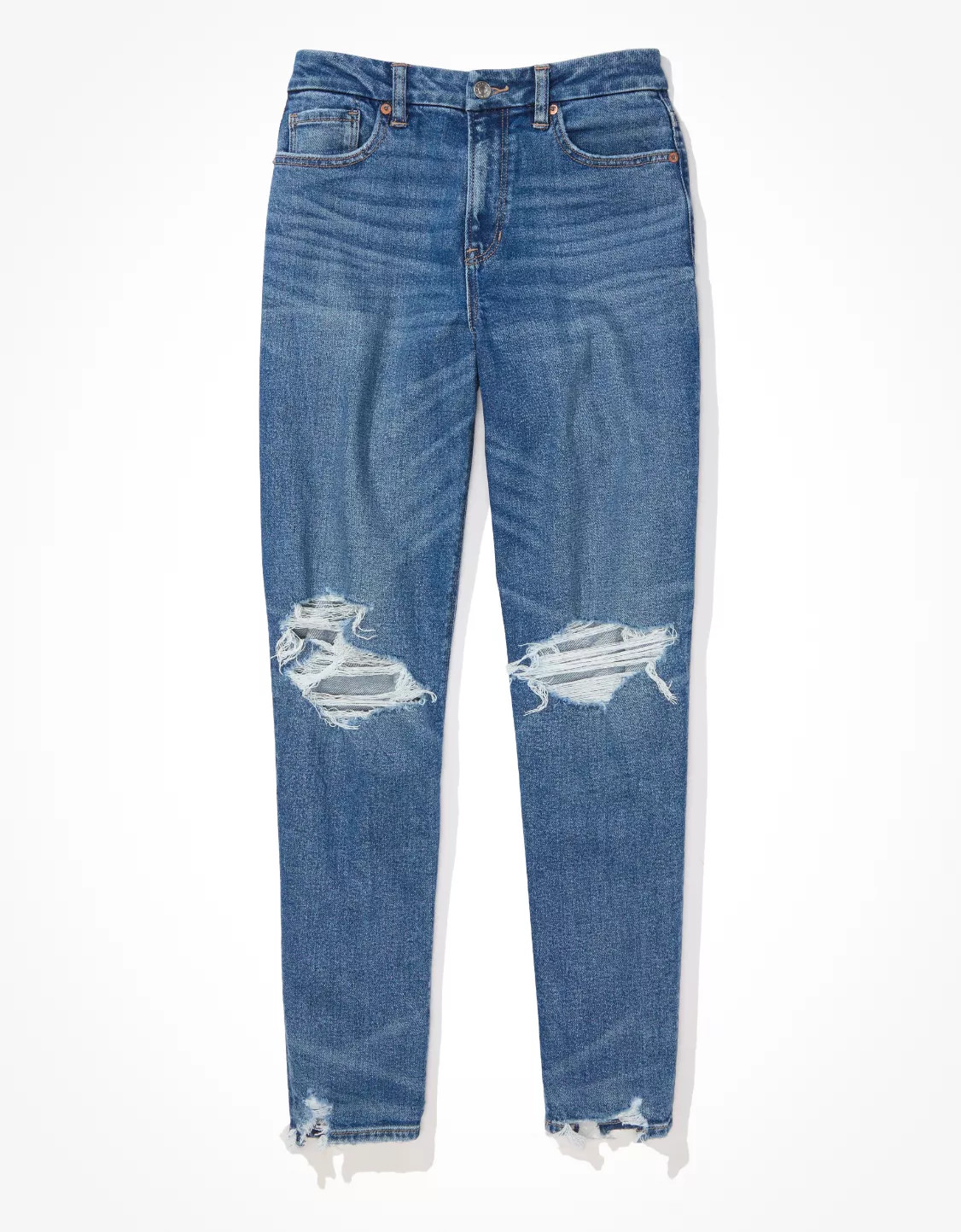 AE Stretch Ripped Curvy Mom Jean | American Eagle Outfitters (US & CA)