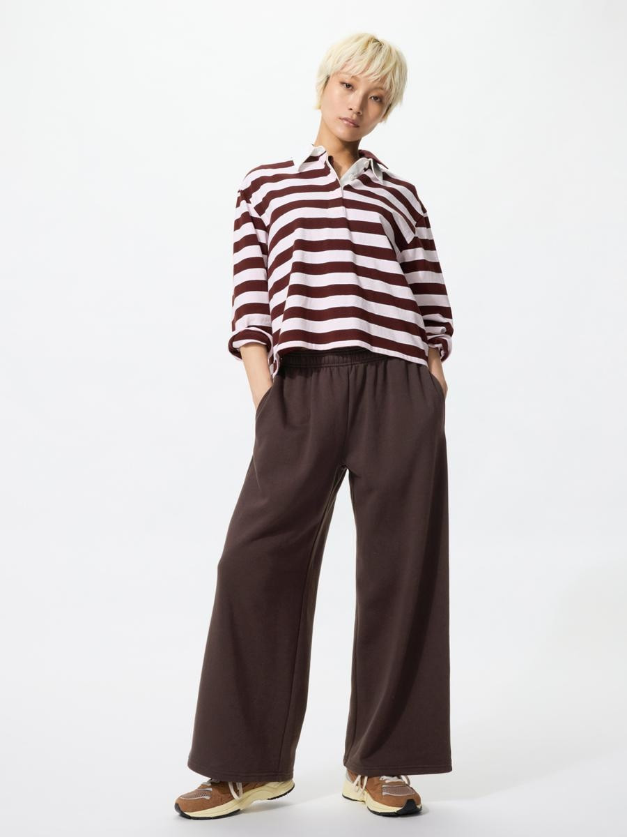 UNIQLO Women's Wide Sweatpants, Dark Brown, XS | UNIQLO (US)