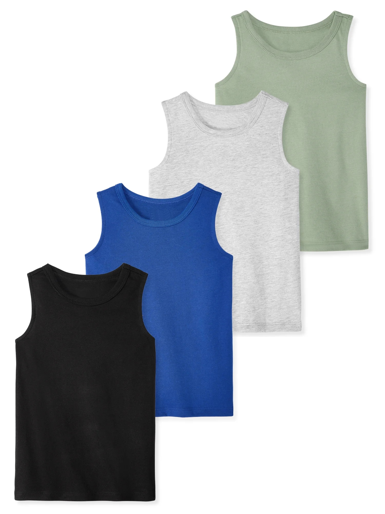 Garanimals Baby & Toddler Boy Cotton Solid Tank Tops, 4-Pack, 18M–6T | Walmart (US)