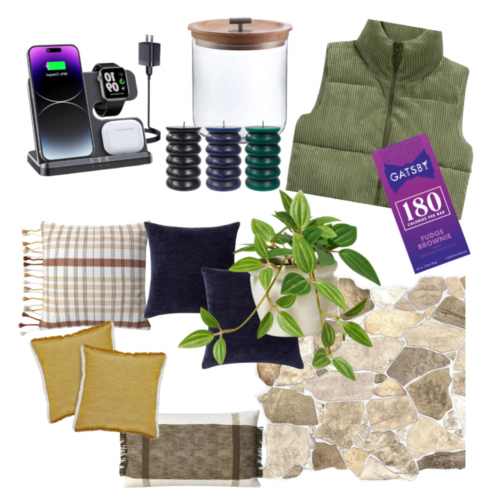 Throw pillows, chocolate, charging and clothes!

#LTKhome #LTKfamily