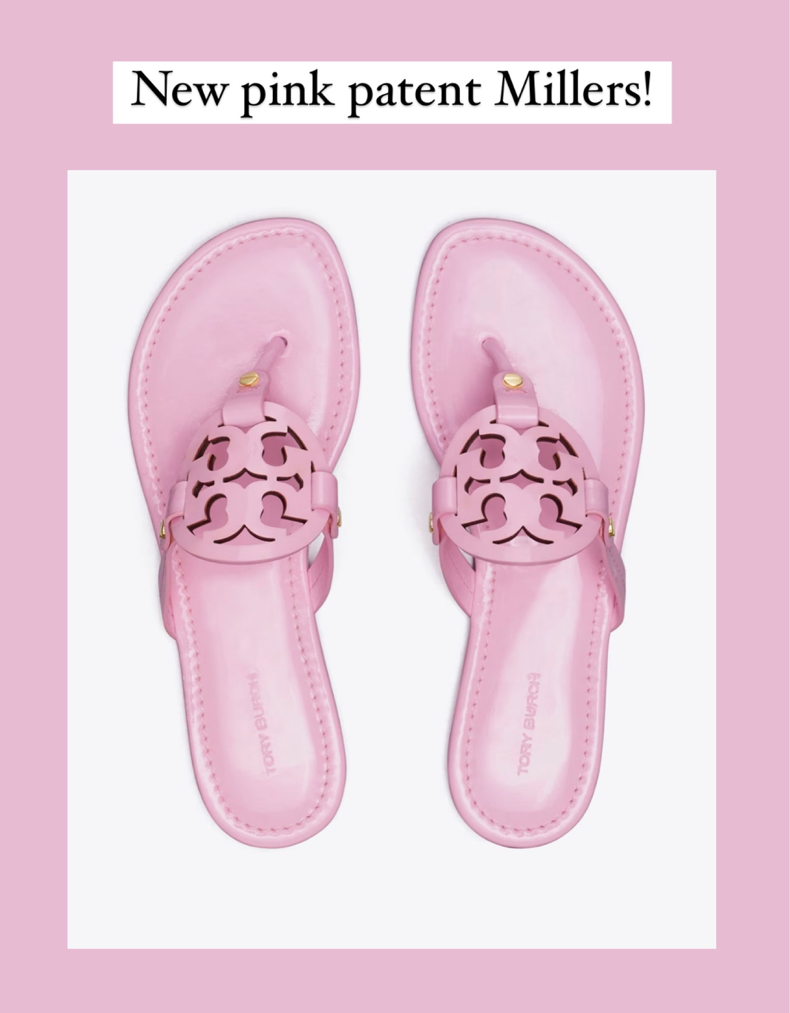 Just ordered these last night, will share an IRL photo when they arrive! 💗

Pink patent petunia Tory Burch millers, spring sandals, spring shoe edit, pink shoes, pink sandals, pink aesthetic

#LTKstyletip #LTKFind #LTKshoecrush