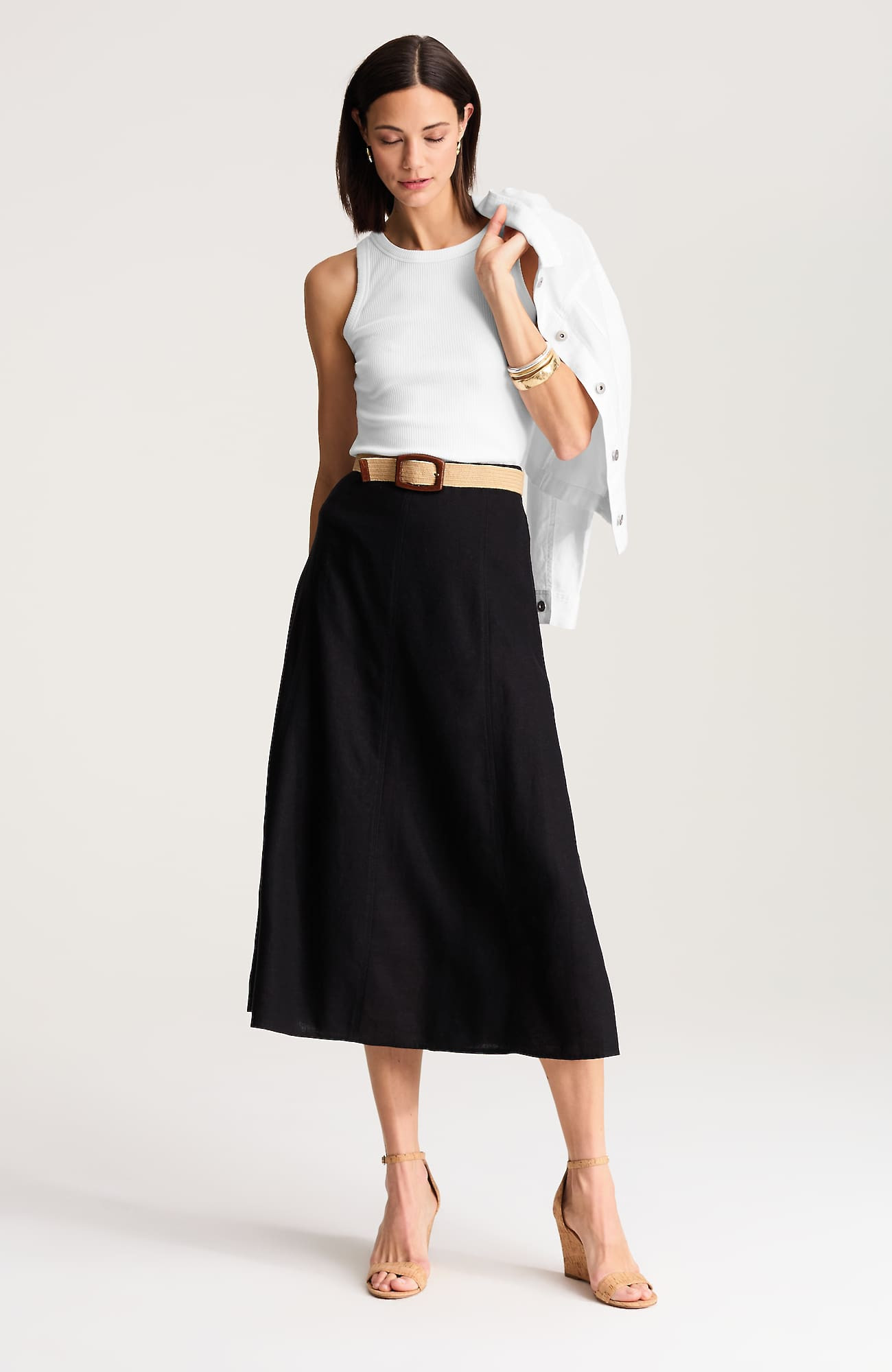 Women's Ribbed Tank Top (White) (Size: S) J. Jill | J. Jill