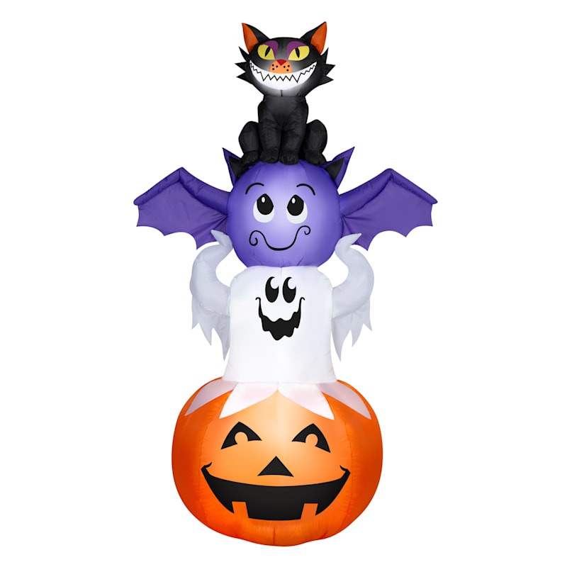 Inflatable Stacked Halloween Characters, 7' | At Home