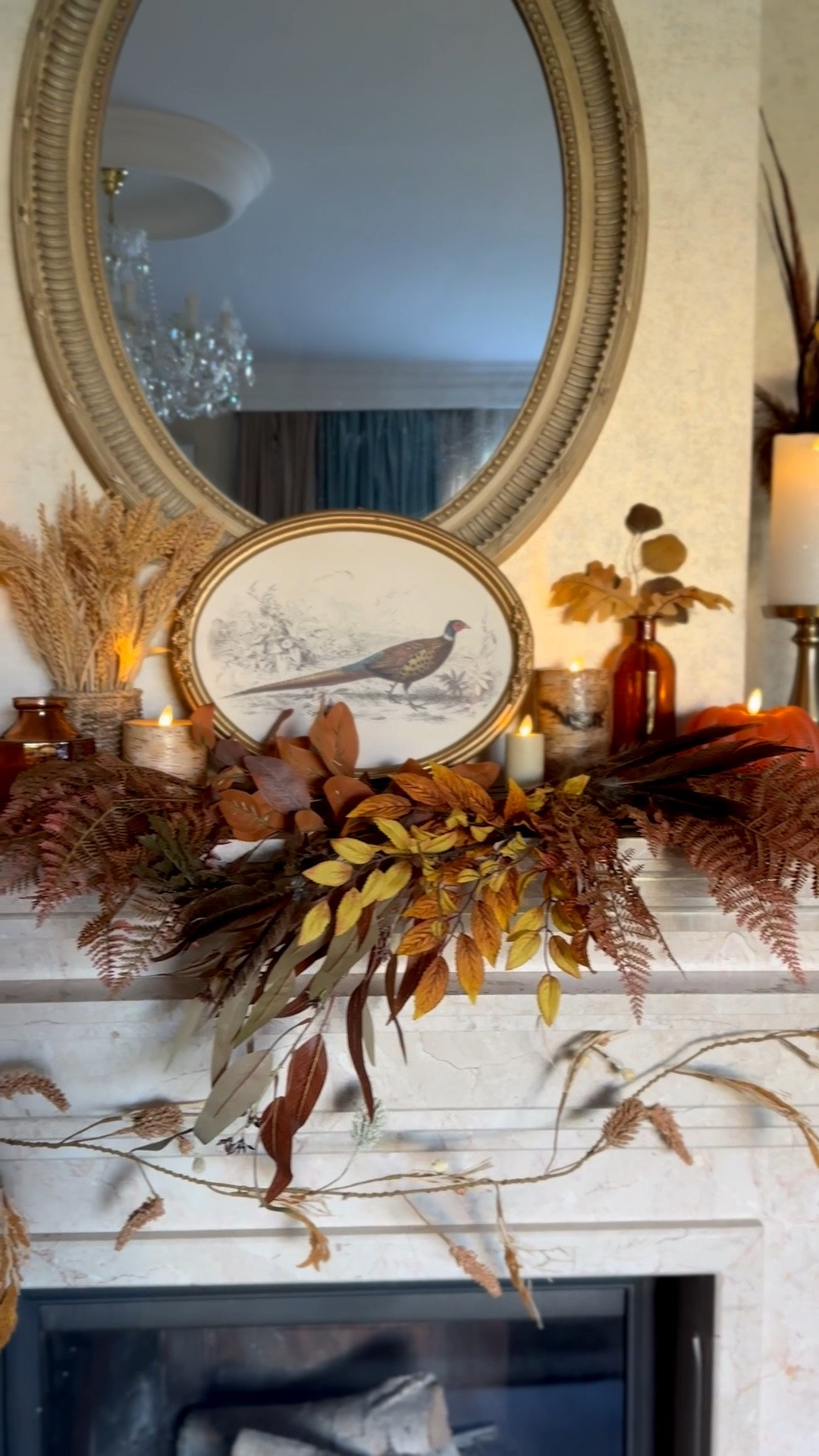 Cozy fall living room decor, fall mantle decor, pumpkin candle, pheasant print, @Michaels fall stems

#LTKHome #LTKSeasonal #LTKSaleAlert