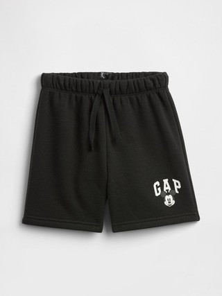 babyGap × Disney Mickey Mouse Relaxed Logo Pull-On Shorts | Gap Factory