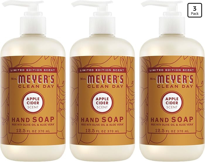 MRS. MEYER'S CLEAN DAY Liquid Hand Soap, Apple Cider, 12.5 fl oz, 3 Pack | Amazon (US)