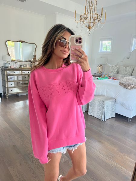 *USE CODE 20EMILY for 20% off!!* Wearing a size small in sweatshirt! 
@pinklily #pinklily #pinklilypartner

Summer fashion, sweatshirt, loungewear, casual outfit, spring fashion, casual fashion, pink lily, Emily Ann Gemma 

#LTKfindsunder50 #LTKstyletip