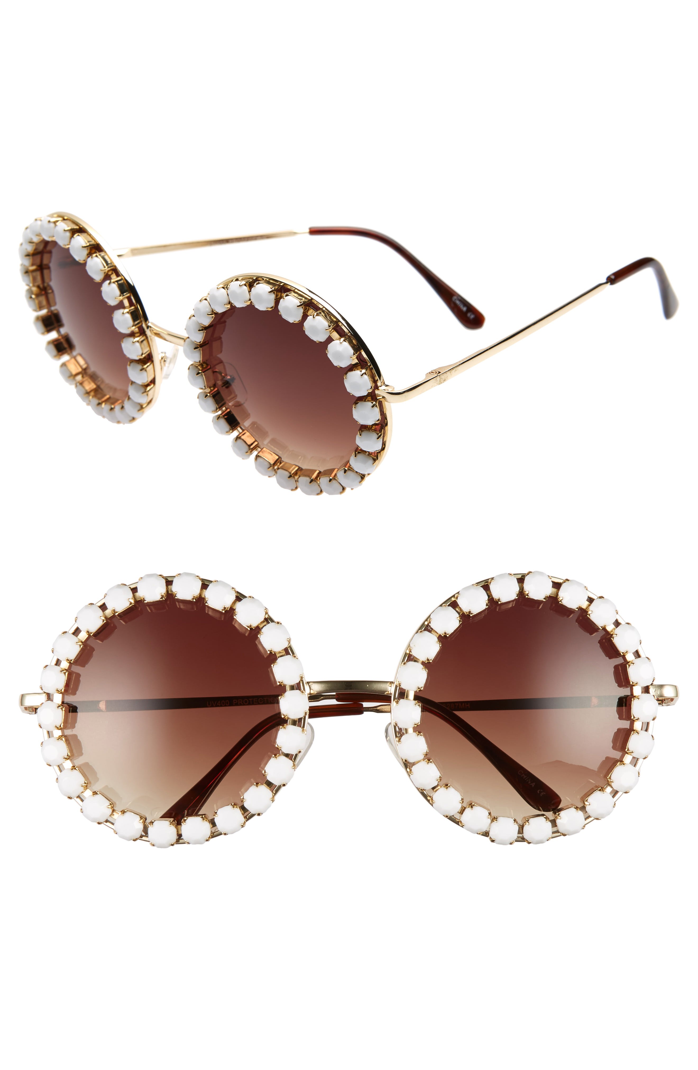 Women's Rad + Refined Rhinestone Round Sunglasses - | Nordstrom