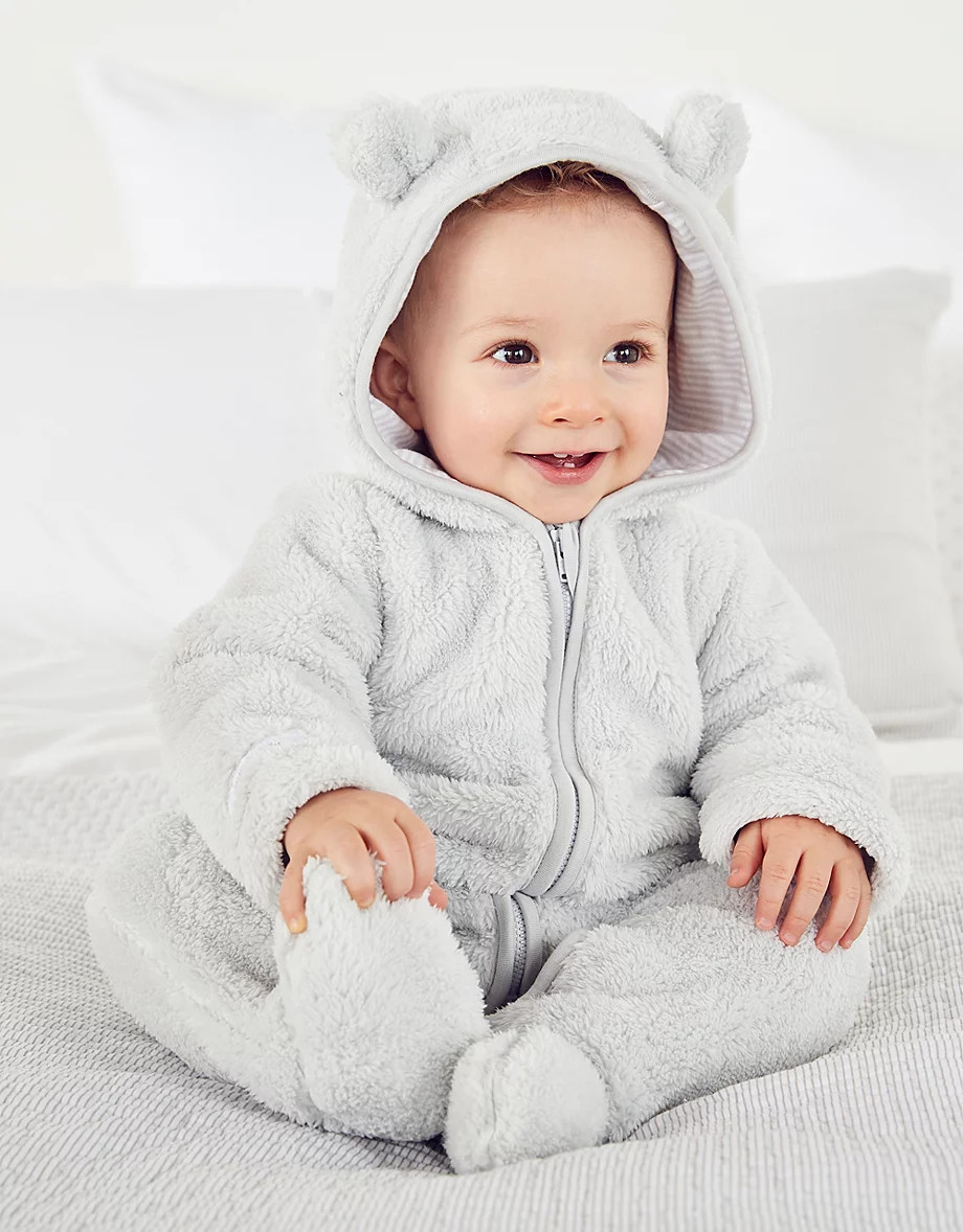 Fleece Romper (0–24mths) | The White Company (UK)