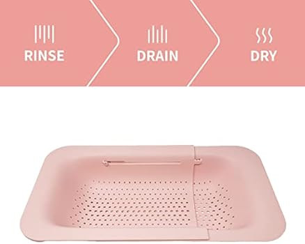 Makerstep Over the Sink Colander Strainer Basket - Expandable, Wash, Drain, and Dry. - New Home K... | Amazon (US)