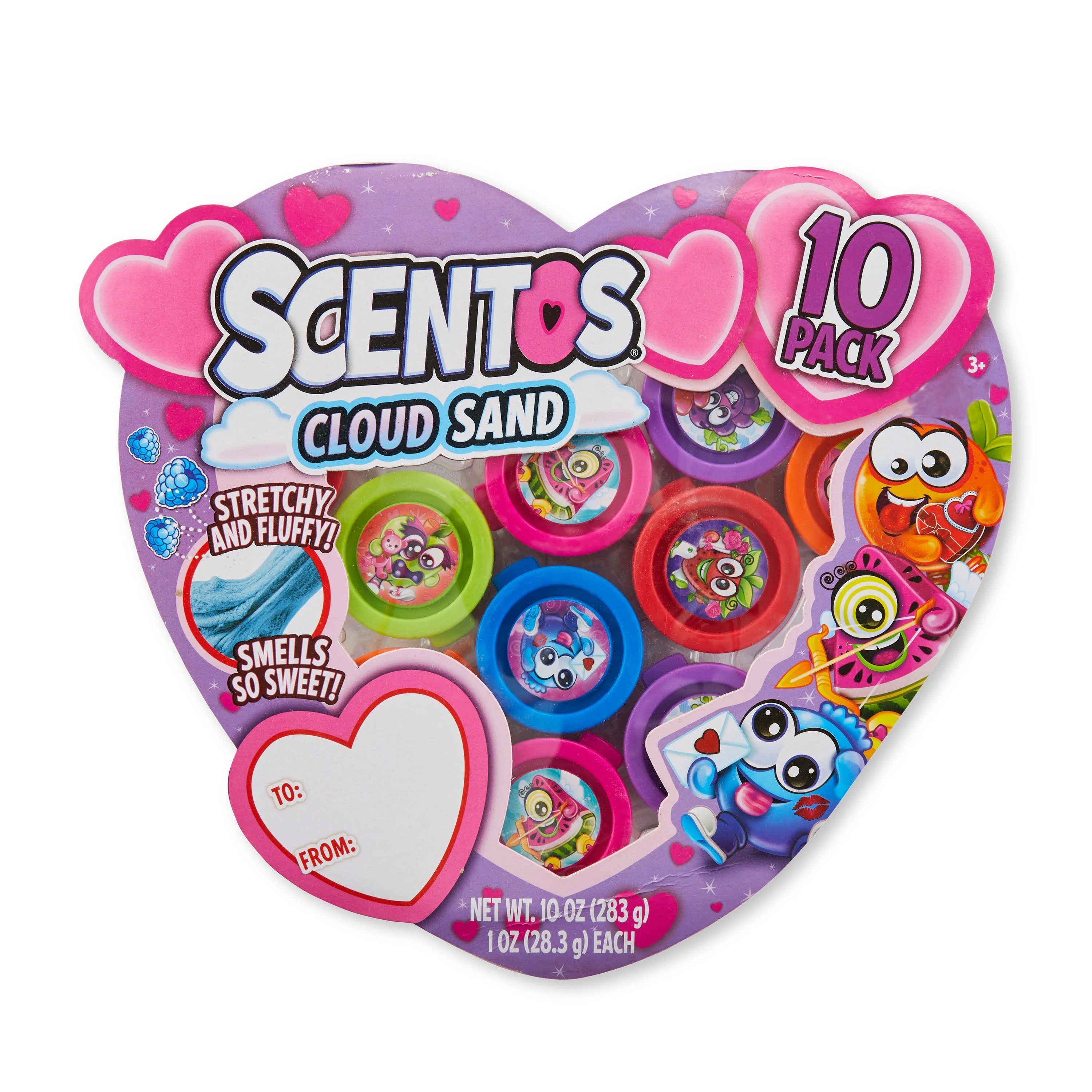 Scentos 1 oz Assorted 10 Pack Scented Cloud Sand - Ages 3+, Valentine's Day , Party Favors | Walmart (US)