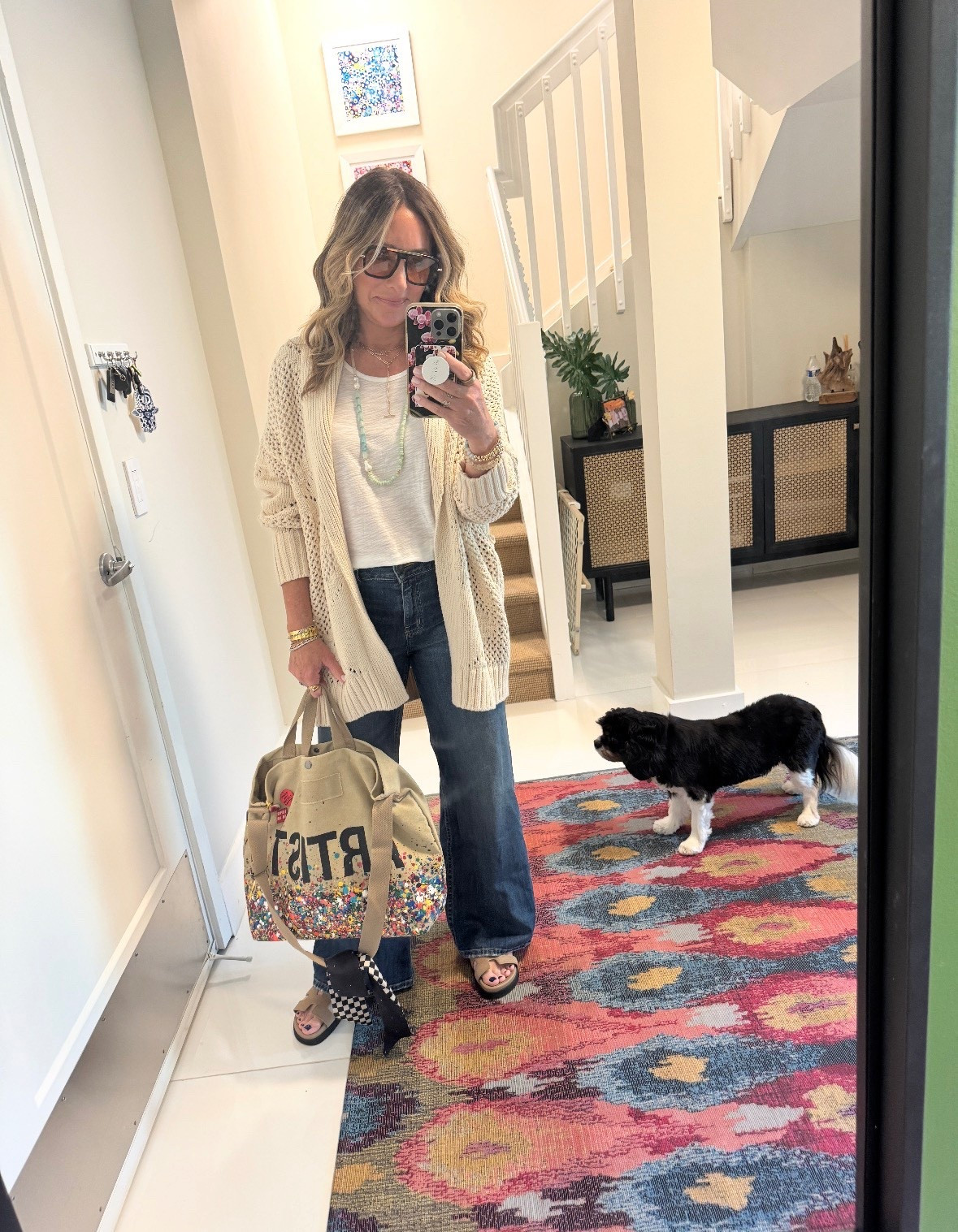 Cooler weather and meeting friends for lunch. This Lizzy Fortunato necklace has been on repeat lately. Wearing it both long like here and doubled. It’s my current mvp. This bag is fab, but not linkable, it’s by MadeWorn  

#LTKgrwm #LTKootd #LTKdayinmylife