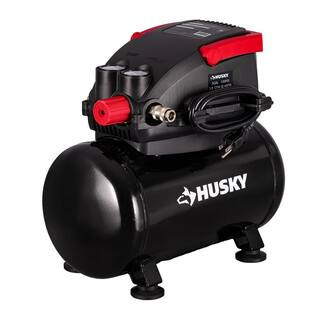 Husky 3 Gallon 120PSI Portable Electric Powered Hotdog Air Compressor | The Home Depot