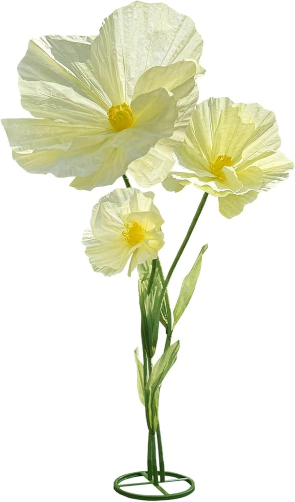 3Pcs Artificial Flowers for Outside, Large Flower Decorations for Birthday Party, Fake Flowers fo... | Amazon (US)