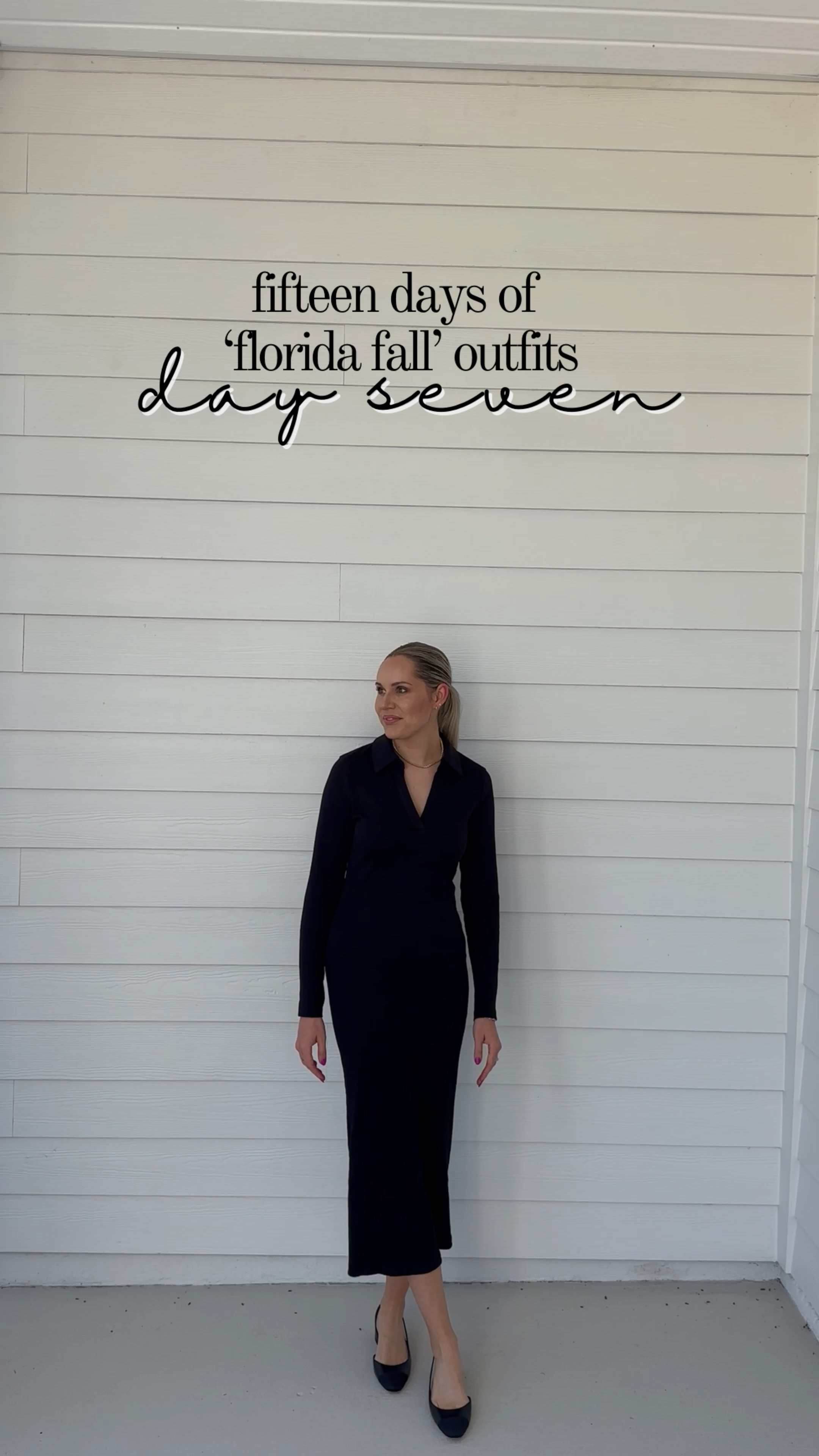 Fifteen days of ‘Florida Fall’ outfits - day seven. A timeless outfit featuring a quality brand - @veronicabeard does no wrong when it comes to classic silhouette dresses & flats! This sweater dress is the perfect weight - without being too hot. I also like to pull up the sleeves and loved that look too, for our extra warm “fall” days… 

#LTKVideo #LTKWorkwear #LTKShoeCrush