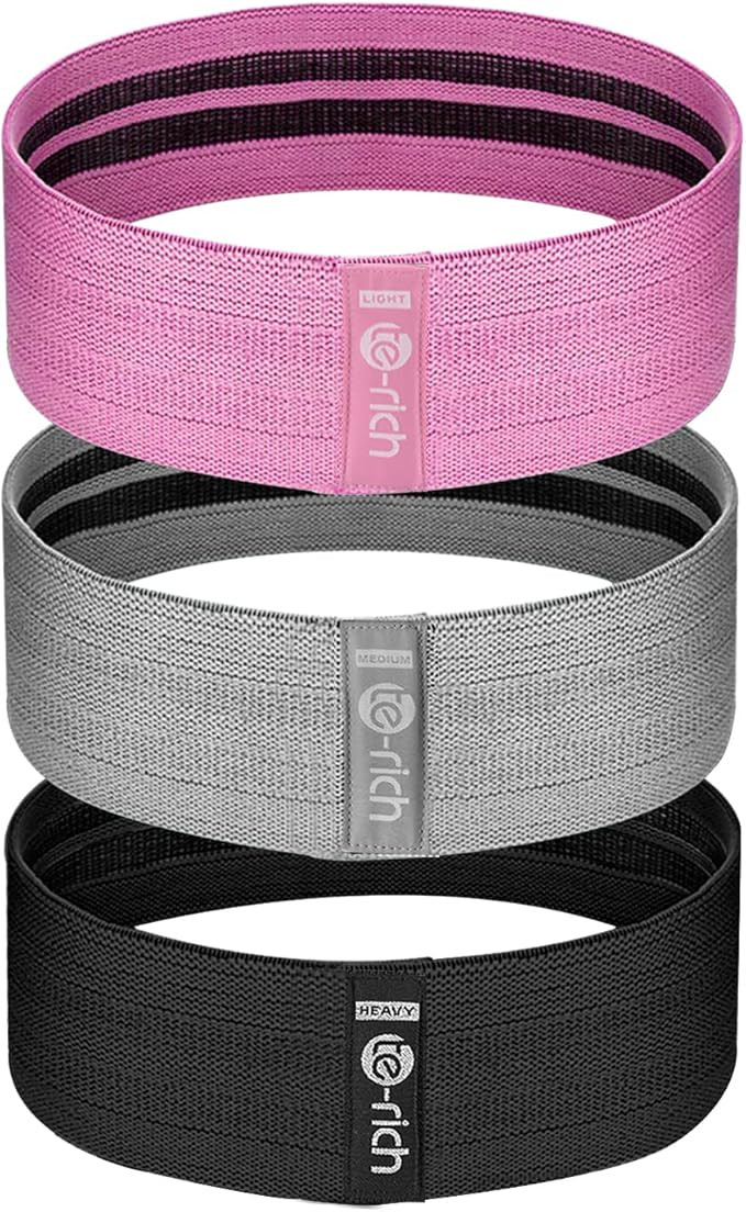 Te-Rich Resistance Bands, Fabric Booty Bands for Women, Cloth Workout Bands Resistance Loop Bands... | Amazon (US)