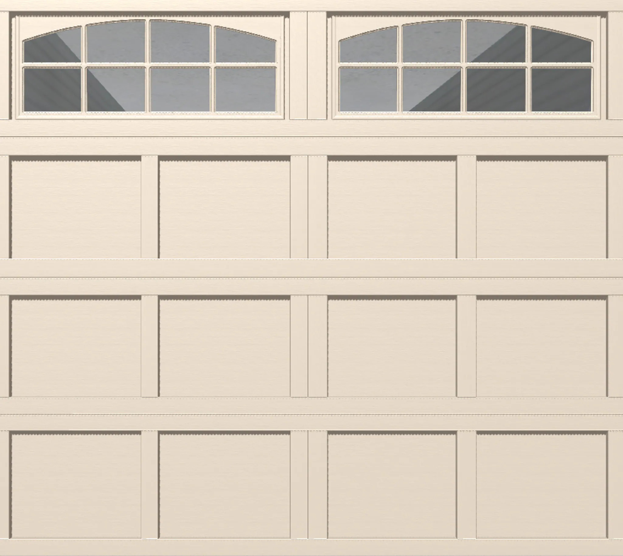Wayne Dalton Classic Steel Model 9405 8-ft x 7-ft 10 R-Value Insulated Almond Single Garage Door with Windows one_size in Brown | WD9405NPACSIII87 | Lowe's