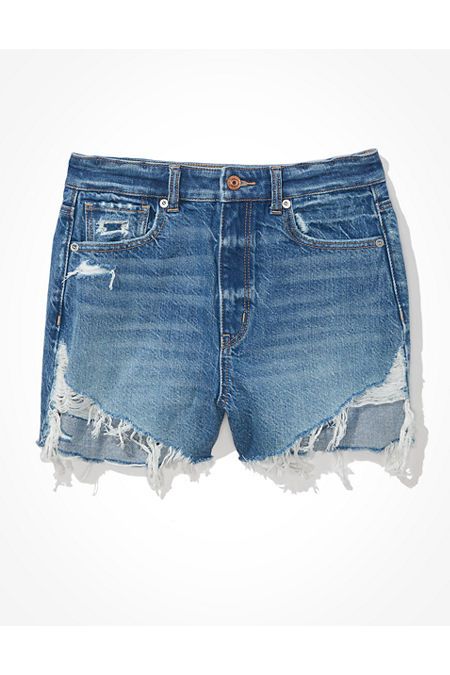 AE Highest Waist Denim Mom Shorts | American Eagle Outfitters (US & CA)