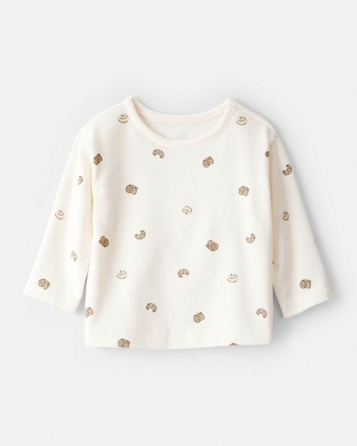 Baby Boy Pastry Print Long-Sleeve Tee - Cream | Carter's Inc