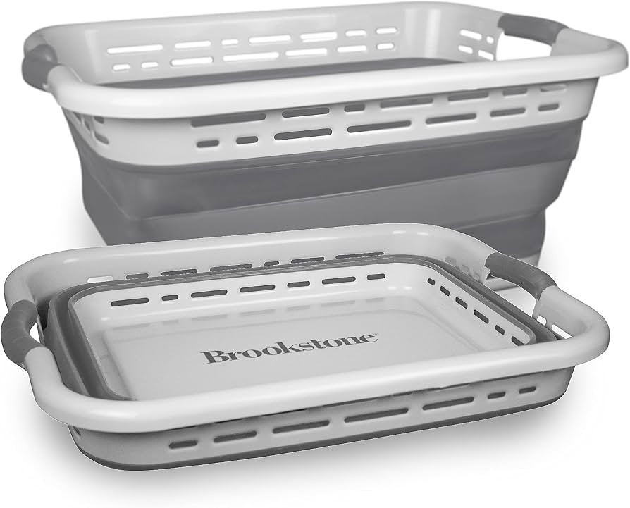 Amazon.com: BROOKSTONE, 1 UNIT, 11 GALLONS - [OUR LARGEST BASKET EVER] 24" Collapsible Laundry Ba... | Amazon (US)