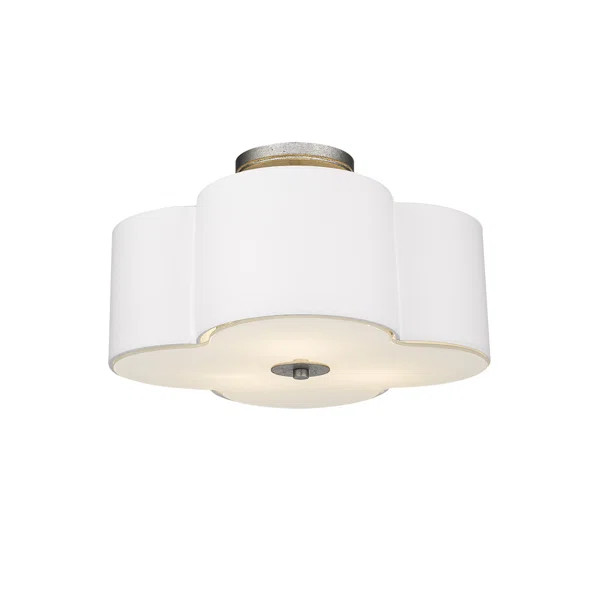 Paze 3 - Light 16'' Shaded Geometric Semi Flush Mount | Wayfair North America