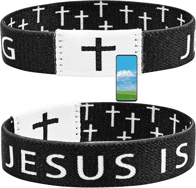 Daily Bible Verse Bracelet, Christian Bracelet for Women Men, Jesus Gift Jesus is King Wristband | Amazon (US)