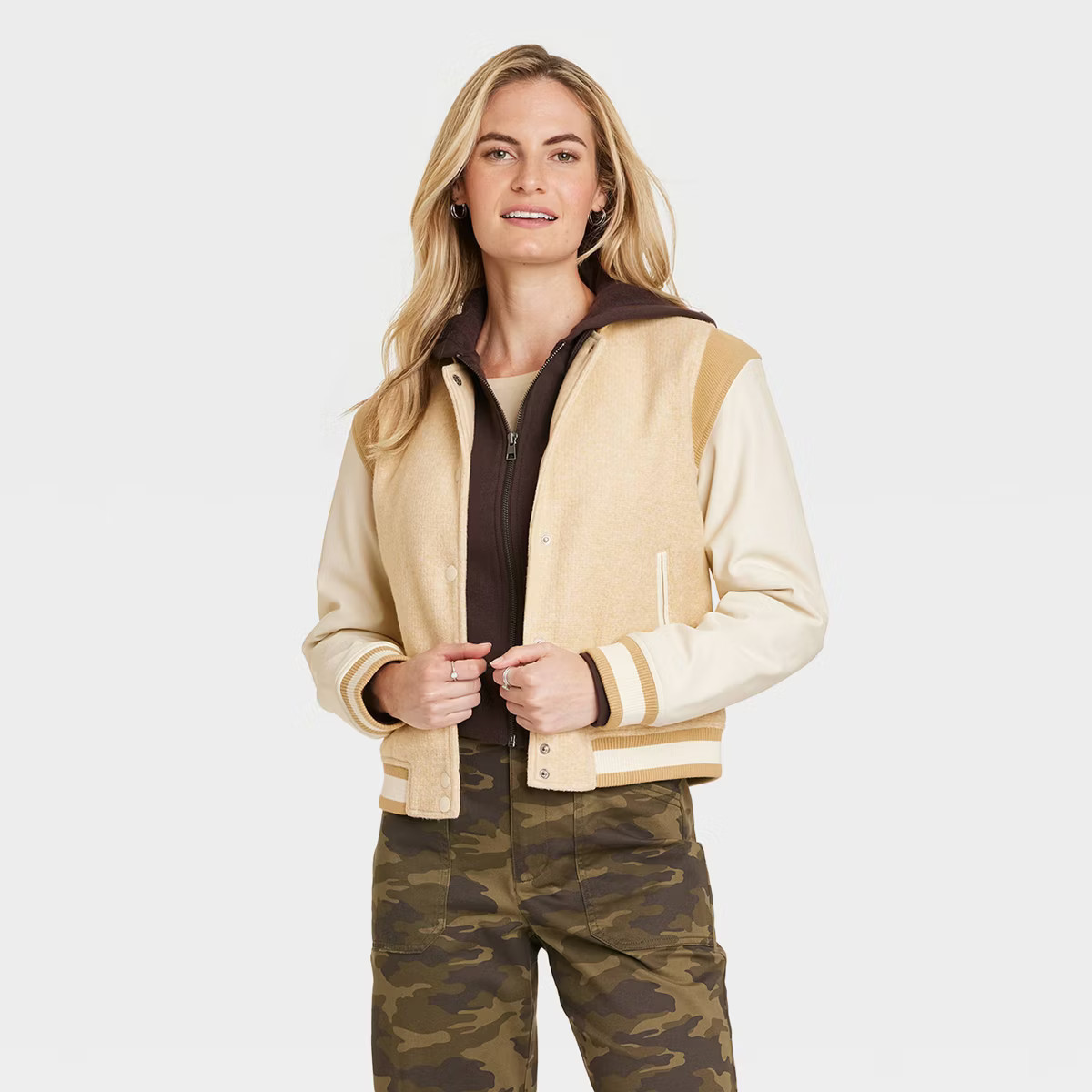 Women's Shrunken Varsity Jacket - Universal Thread™ | Target