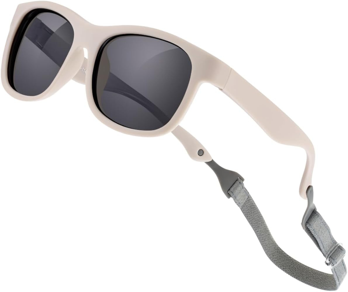Baby Sunglasses with Strap Polarized Flexible UV400 for Infant Toddler Boys Girls Age 0-24 Months | Amazon (US)