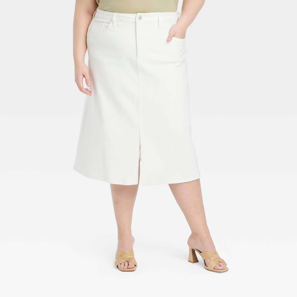 Women's Denim Midi Skirt - Ava & Viv™ | Target