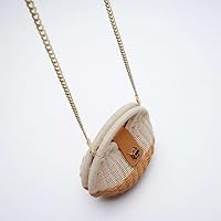 CEMDER Woven Bag One Shoulder Handbag Messenger Straw Bag Seashell Summer Seaside | Amazon (US)