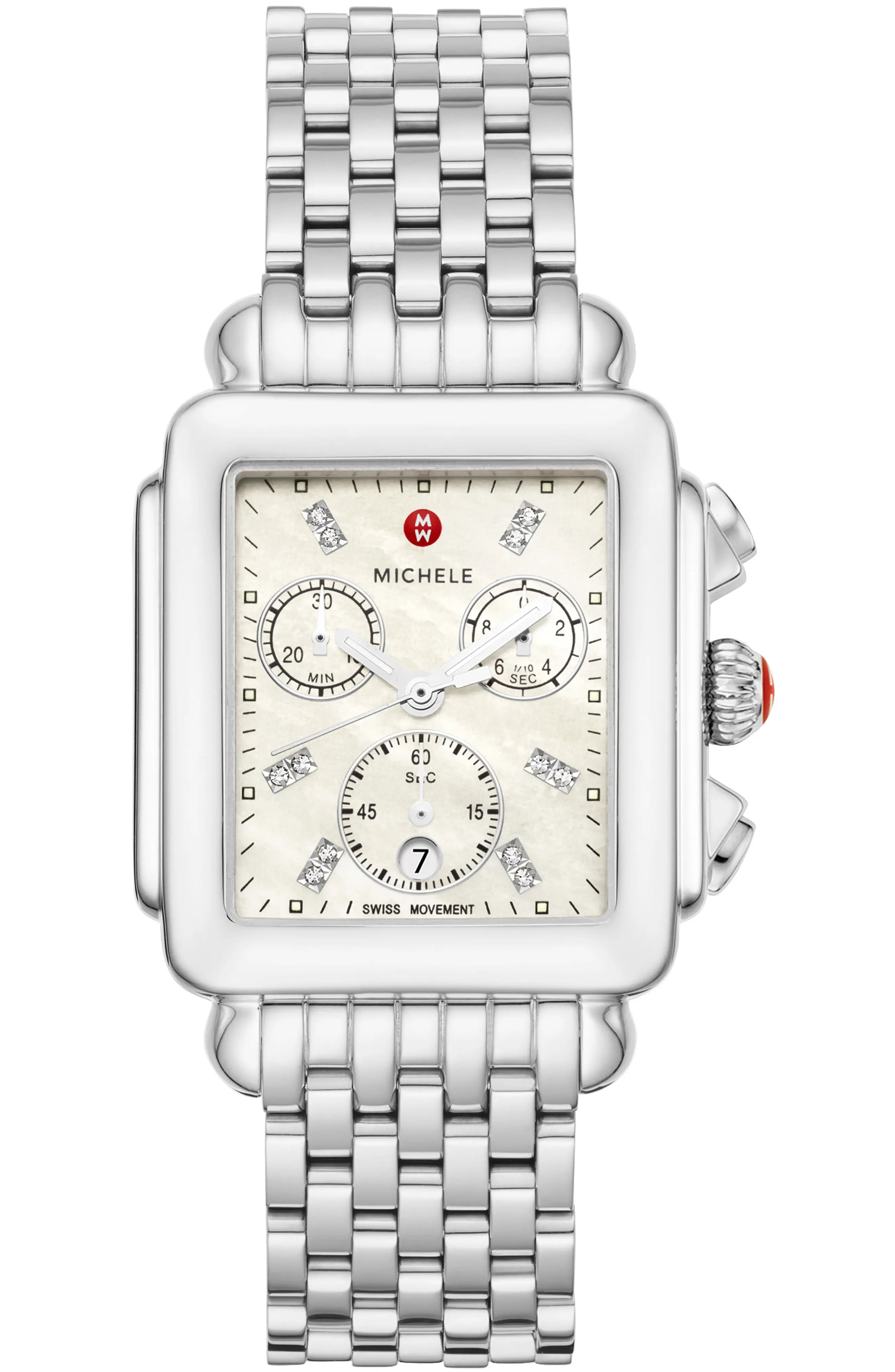 MICHELE Deco Diamond Chronograph Bracelet Watch, 33mm (Women) | Nordstrom | Nordstrom