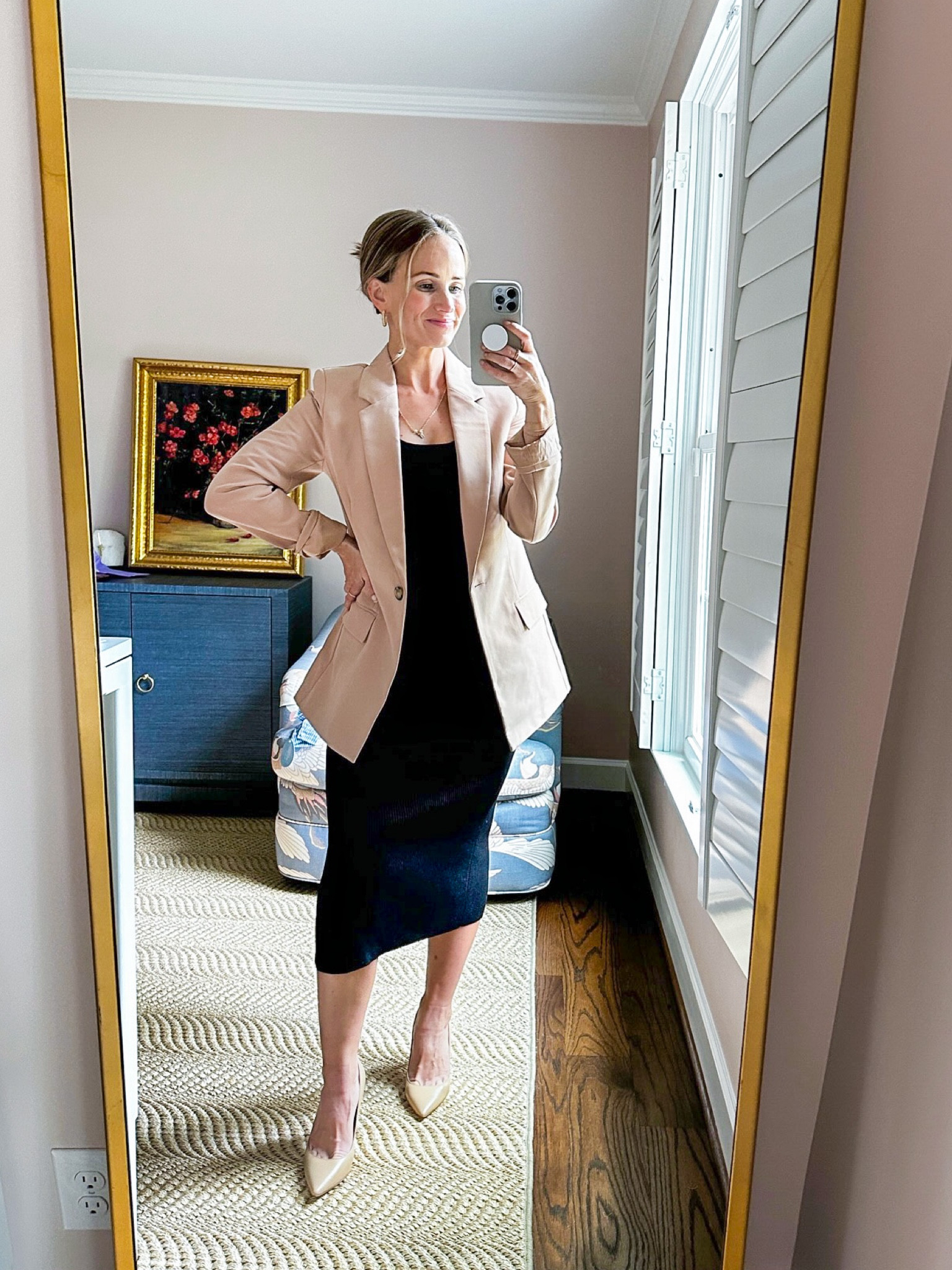 This black fitted dress is from Amazon, fits TTS, and is the perfect thickness. It’s ribbed and knit, so the material is perfect for fall. I have an XS. This neutral blazer is also from Amazon and fits TTS. My pumps are Sam Edelman and I’ve had them for YEARS. This is a perfect fall workout outfit from Amazon. #amazonfinds #amazonworkwear #workwear #amazon #amazondresses

#LTKworkwear #LTKSeasonal #LTKunder100