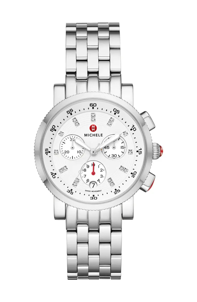 Women's Diamond Accent Stainless Sport Sail Watch, 38mm - 0.06ctw | Nordstrom Rack