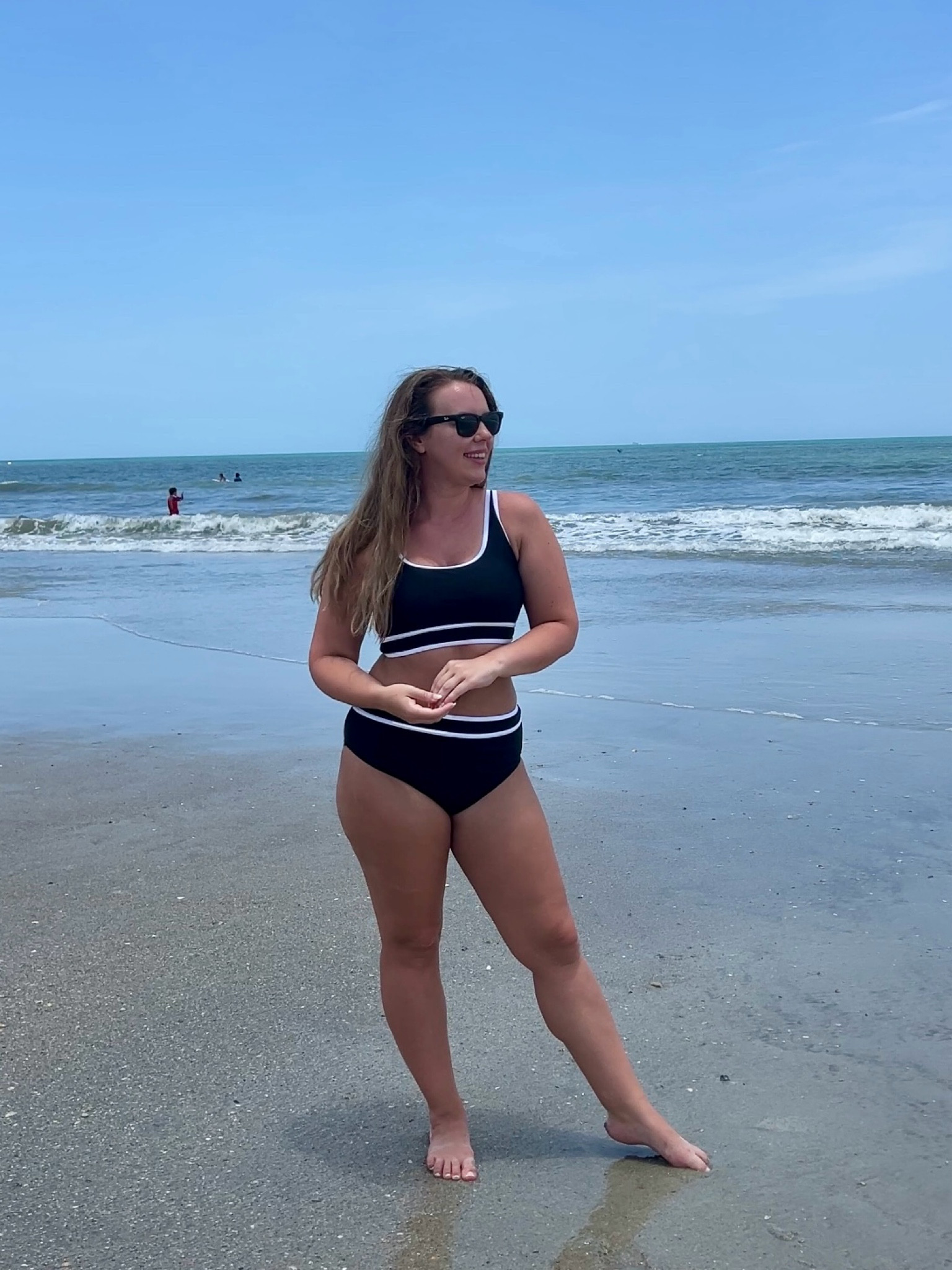 Loving this black and white swimsuit from Amazon! It’s super trendy but also mom friendly because it’s full coverage 🙌🏼 

#LTKSummerEdit #LTKSwim #LTKSeasonal