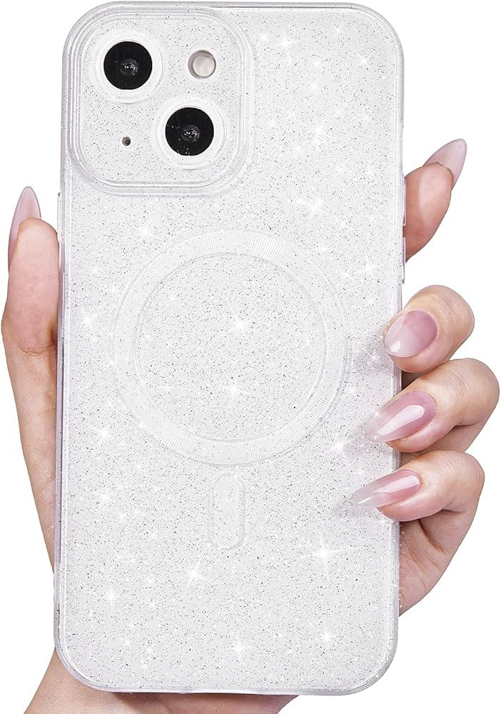 Glitter Case for iPhone 14 Plus Phone Case Magnetic Compatible with Magsafe, Sparkle Bling Shiny ... | Amazon (US)