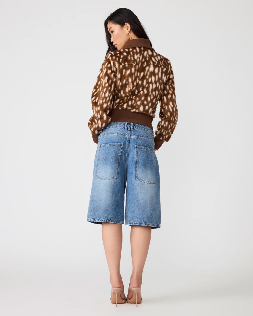 HUNTON Abstract Dot Animal Print Zip-Up Women's Jacket | Steve Madden (US)