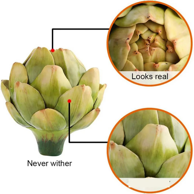 4Pack Artificial Artichoke Vegetables and Fruits for Home Wedding Party Table Decoration (Green) | Walmart (US)