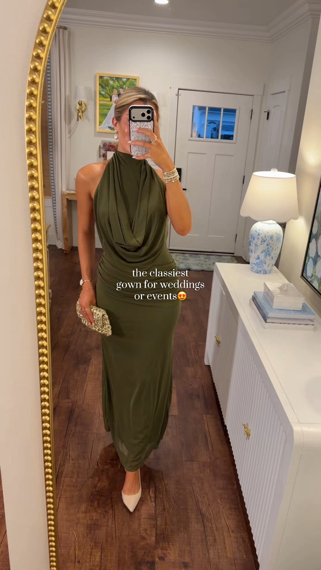 It is SO regal😍 perfect for a formal event or wedding or military ball- and SOOOO classy!🤍 wearing size M and I'm 5'9!
#fallfashion #weddingguestdress #classyfashion #designerinspired #formaldress

#LTKWedding #LTKSeasonal #LTKTravel