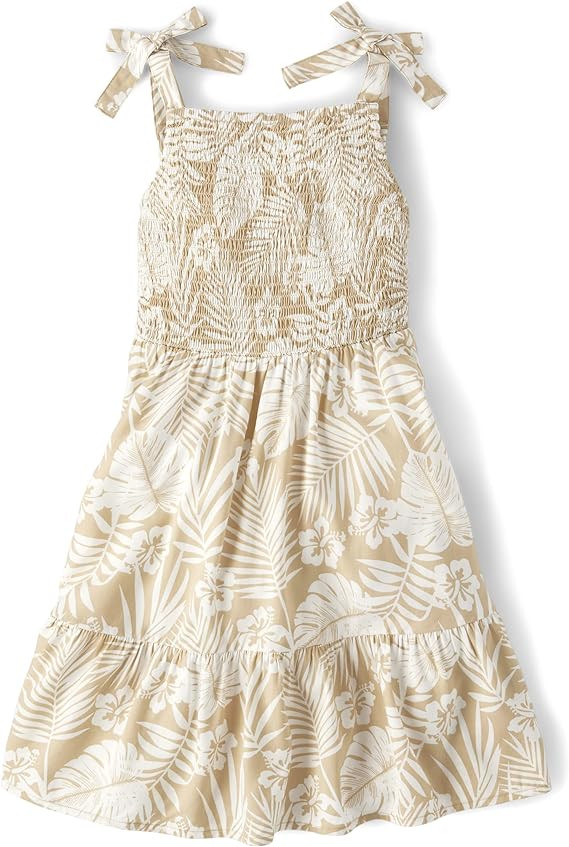 The Children's Place Girls Tie Shoulder Casual Dress | Amazon (US)