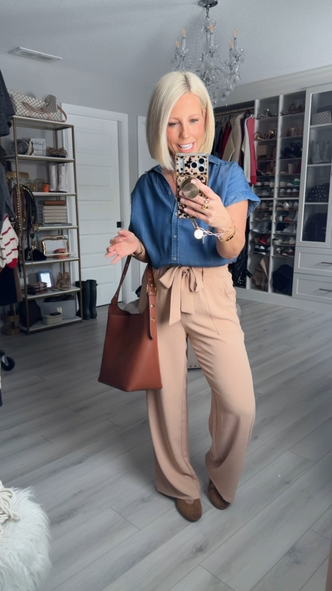 This chambray top is one of my favs every year!!! A must-have for your spring closet!
⬇️⬇️⬇️ 
Size small
Pants medium 
Shoes TTS

#LTKWorkwear #LTKSaleAlert #LTKSeasonal