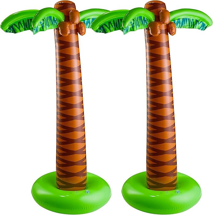 Kicko Inflatable Palm Tree, Pack of 2-66-Inch Giant Tropical Inflatable Trees - Hawaiian Party De... | Amazon (US)