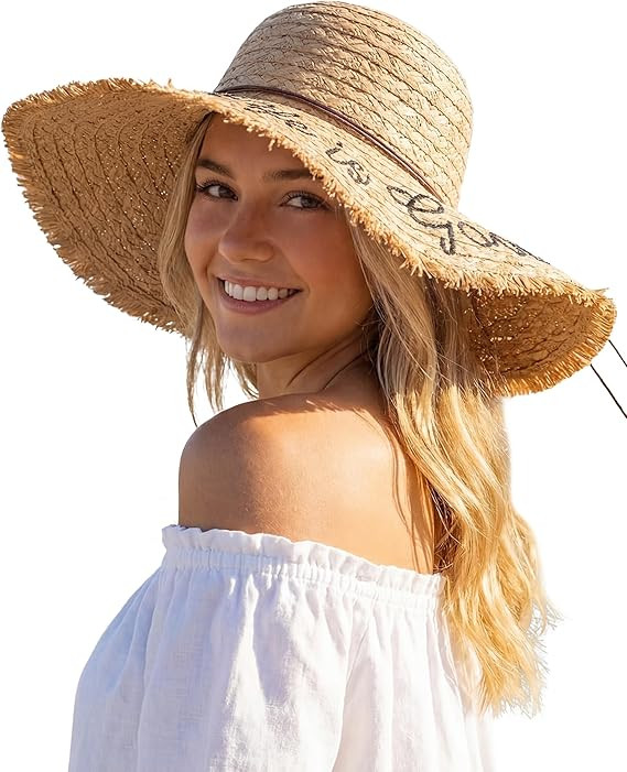 Sun Hats for Women Beach Hats for Women Packable Foldable Wide Brim Womens Sun Hat UPF 80+ | Amazon (US)