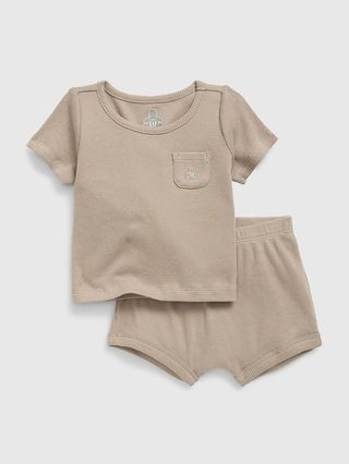 Baby Ribbed 2-Piece Outfit Set | Gap (US)