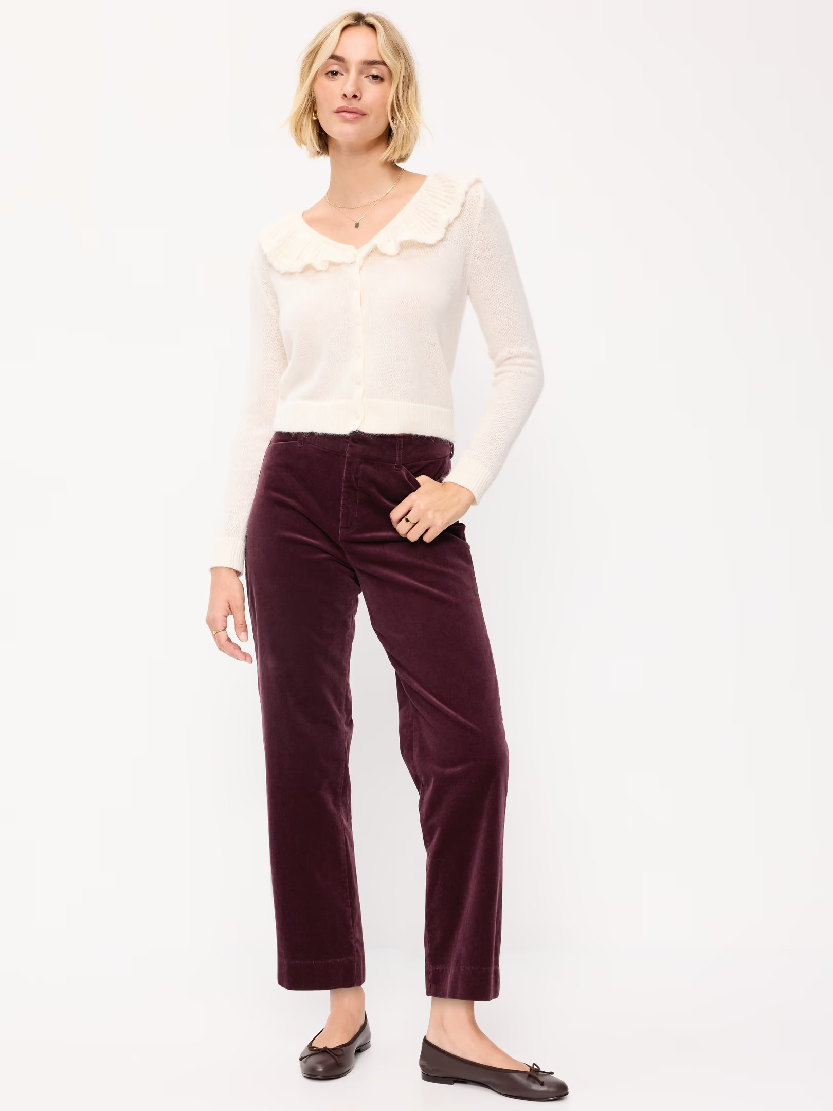 High-Waisted Pixie Straight Pants | Old Navy (US)