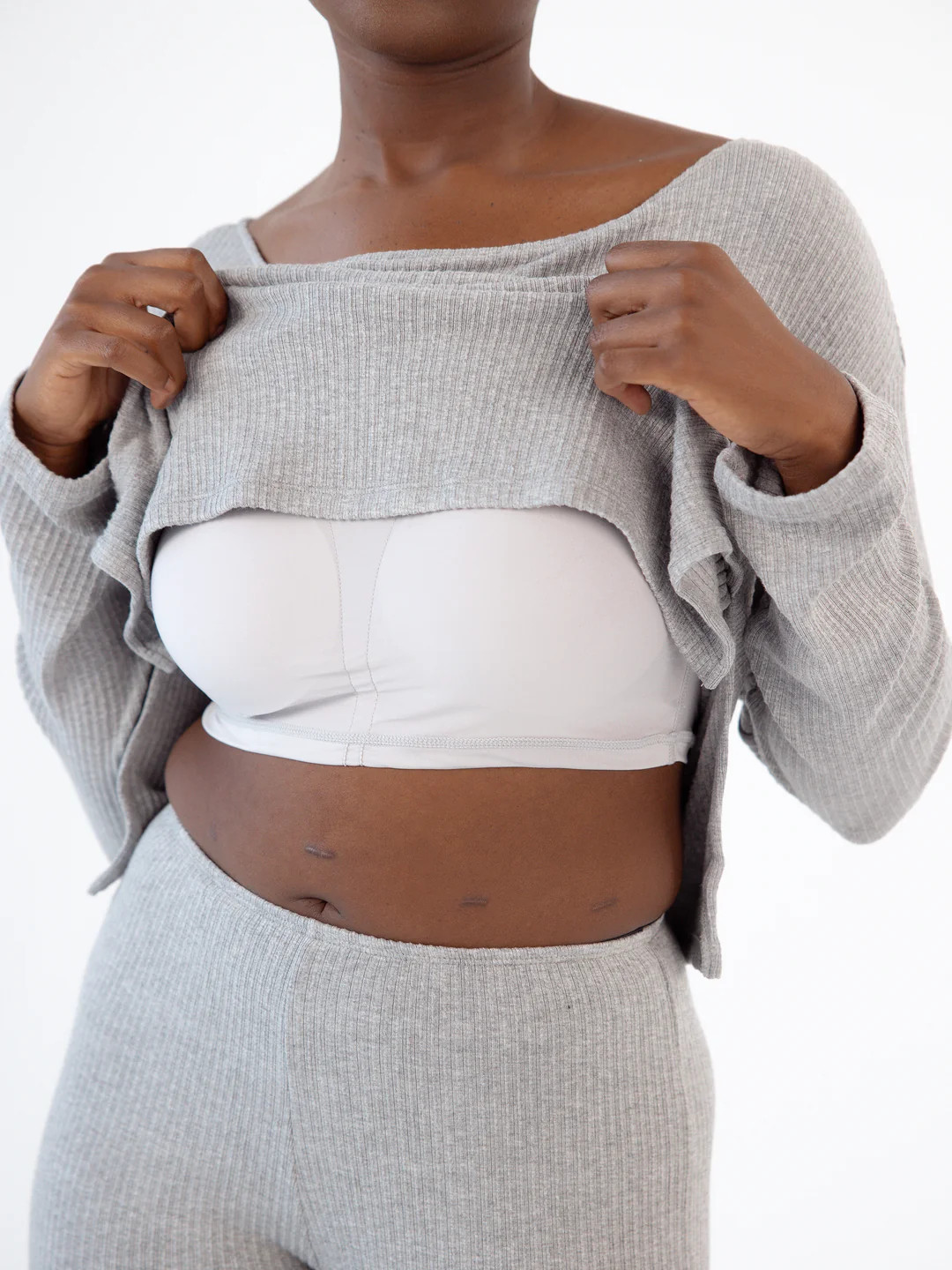 Soft Ribbed Long Sleeve Boat Neck Brami (Full Length) | Klassy