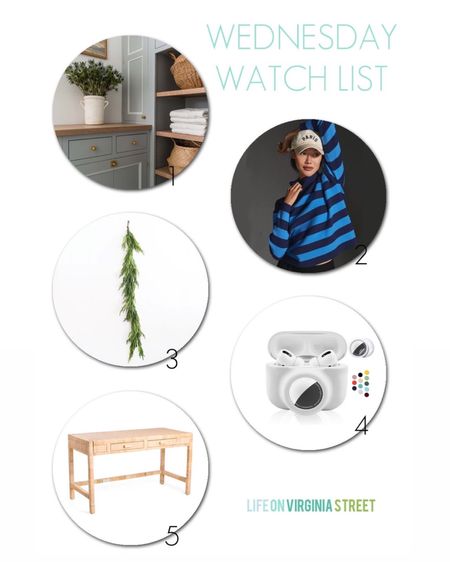 This week’s Wednesday Watch List is now live on the blog! This weeks picks include a striped mock neck turtleneck, the best artificial garland, a Prime deal on an AirPods and AirTag case, and a rattan desk! Get all the details here: https://lifeonvirginiastreet.com/wednesday-watch-list-385/.
.
#ltkhome #ltkseasonal #ltksalealert #ltkunder50 #ltkunder100 #ltkholiday #ltkstyletip

#LTKhome #LTKSeasonal #LTKsalealert