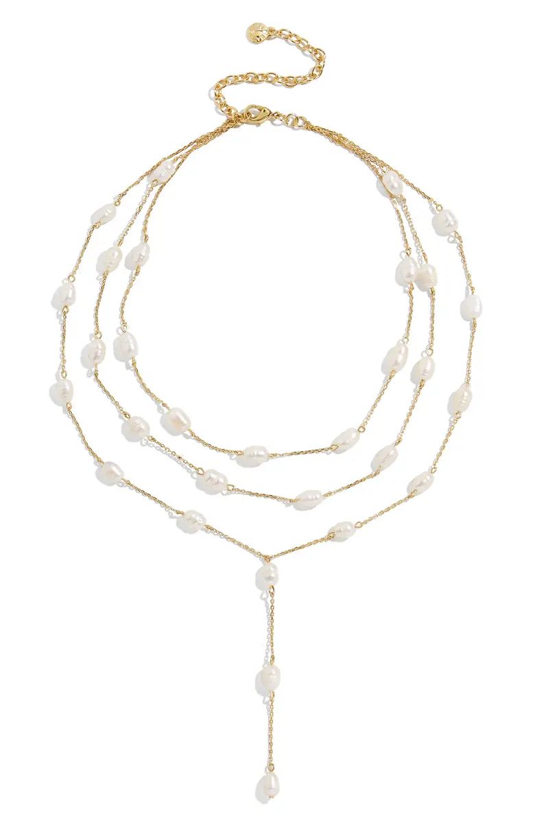 Abriella Freshwater Pearl Layered Y-Necklace | Nordstrom