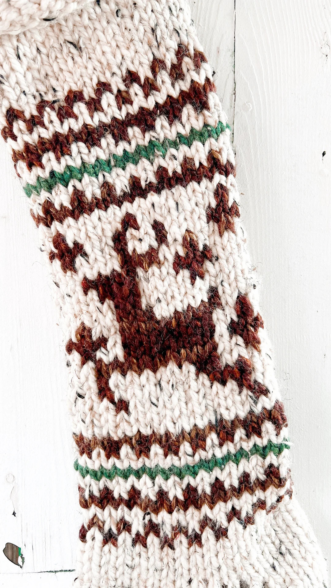 Chunky Knit Reindeer Christmas stockings, large fair isle stockings, personalized stockings, snow... | Etsy (US)