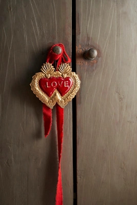 Burnished Heart Medallion, Red Love | Anthropologie (US)