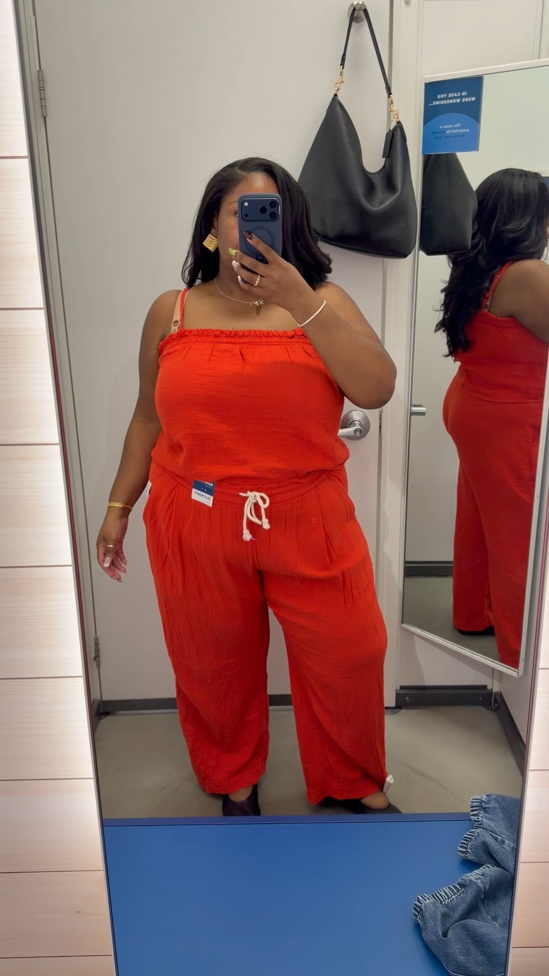 Got caught up in Old Navy 🤭
✨New In 2 piece set for vacations! 
NEW: Crinkle Gauze tank top 
NEW: Crinkle Gauze High waist barrel ankle pants
*Both go up to a 4X*
- top: wearing XL
- bottom: wearing XXL

Old navy finds. Vacation wear. Affordable finds. Plus size fashion. Plus size finds. Plus size outfits. 

#LTKootd #LTKPlusSize #LTKTravel